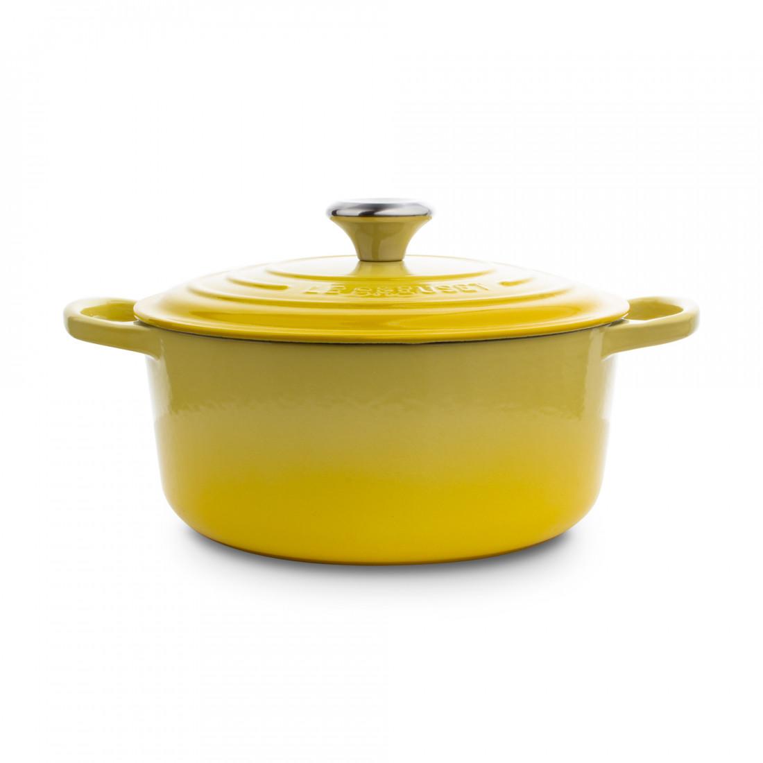 Чугунная эмалированная кастрюля с крышкой, 24 см, 4.2 л, желтый (Nectar)