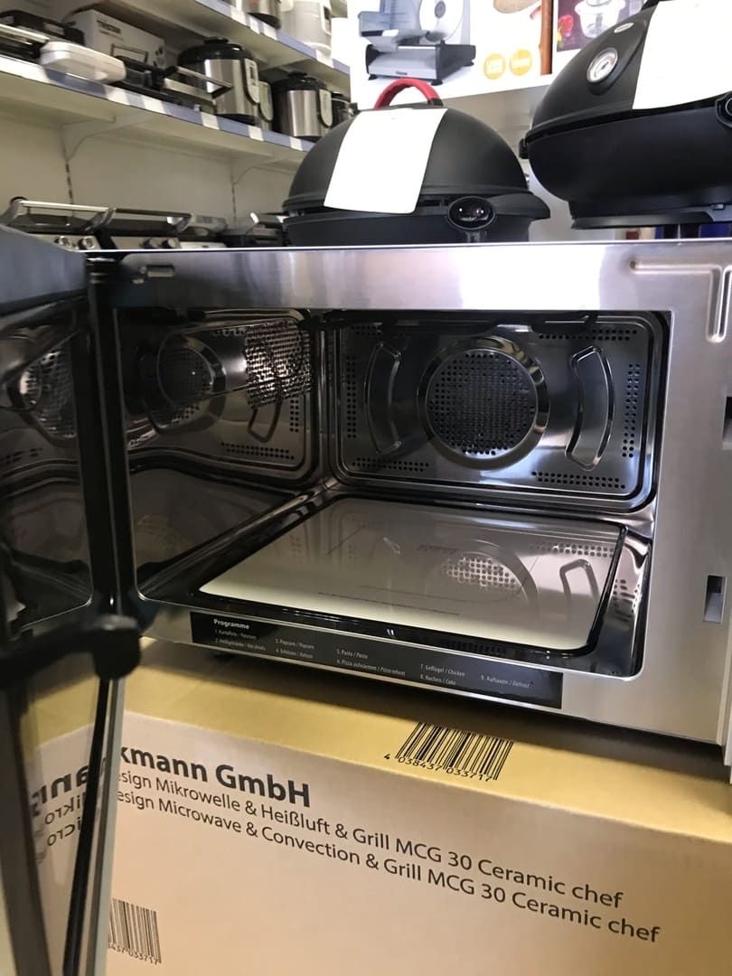 Микроволновая печь MCG 30 Ceramic Chef, 54 x 31 x 50 см, 30 л, пластик/нержавеющая сталь, серебристый/черный